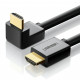 Видеокабель | HDMI 4K | UGREEN HD103 |  2 метра (угловой 90°)